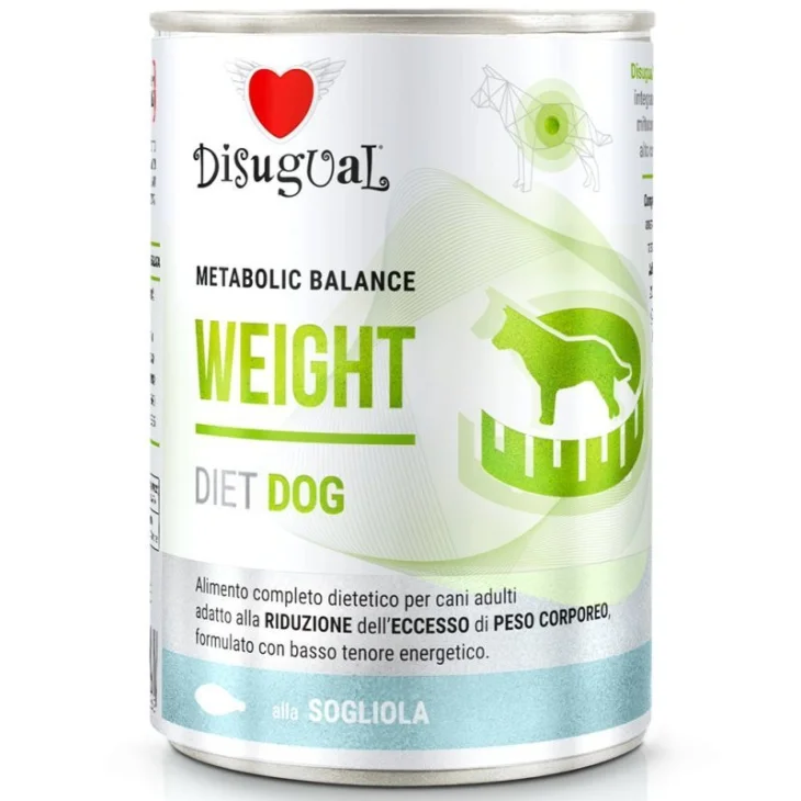 Disugual Weight Alimento Dietetico per Cani Gusto Sogliola 400g