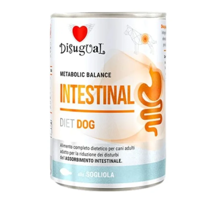 Disugual Intestinal Alimento per Cani Cibo Umido Gusto Sogliola 400g