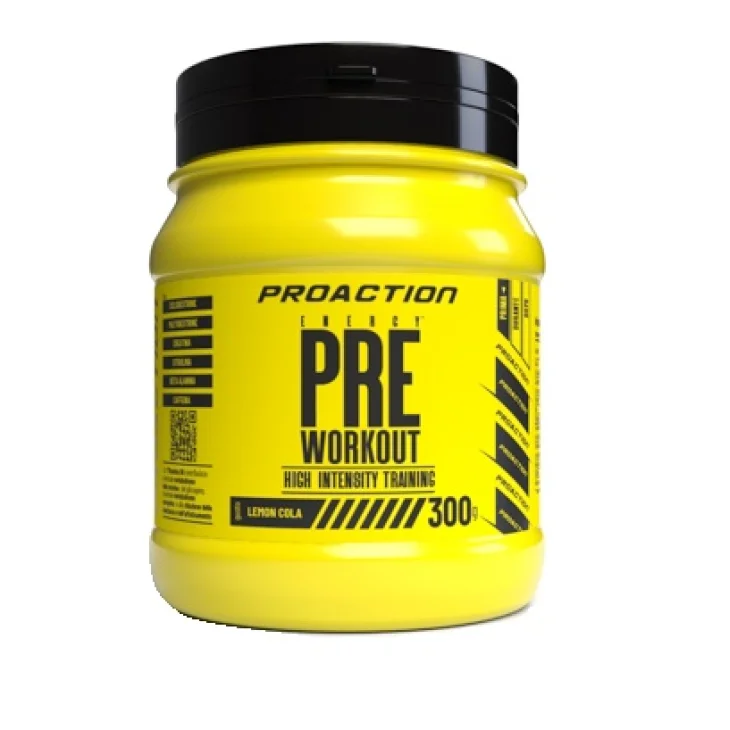 ProAction Fit Pre Workout Integratore per Sportivi Gusto Lemon Cola 300 g