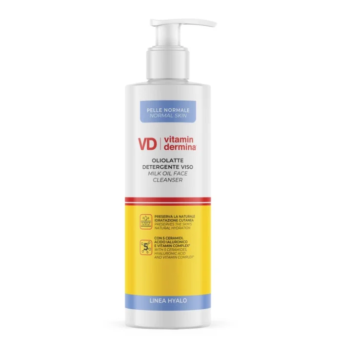 Vitamindermina Hyalo Oliolatte Detergente Struccante Viso 240 ml Vitamindermina Hyalo Oliolatte Detergente Struccante Viso 240 ml
