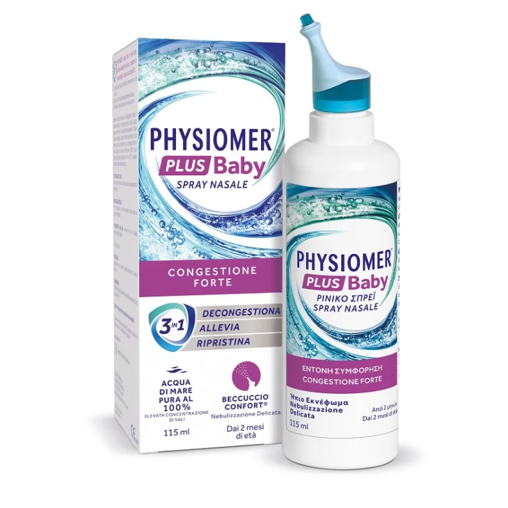 Physiomer Spray Nasale Plus Baby per Igiene e Sollievo Nasale Bambini 115 ml Physiomer Spray Nasale Plus Baby per Igiene e Sollievo Nasale Bambini 115 ml