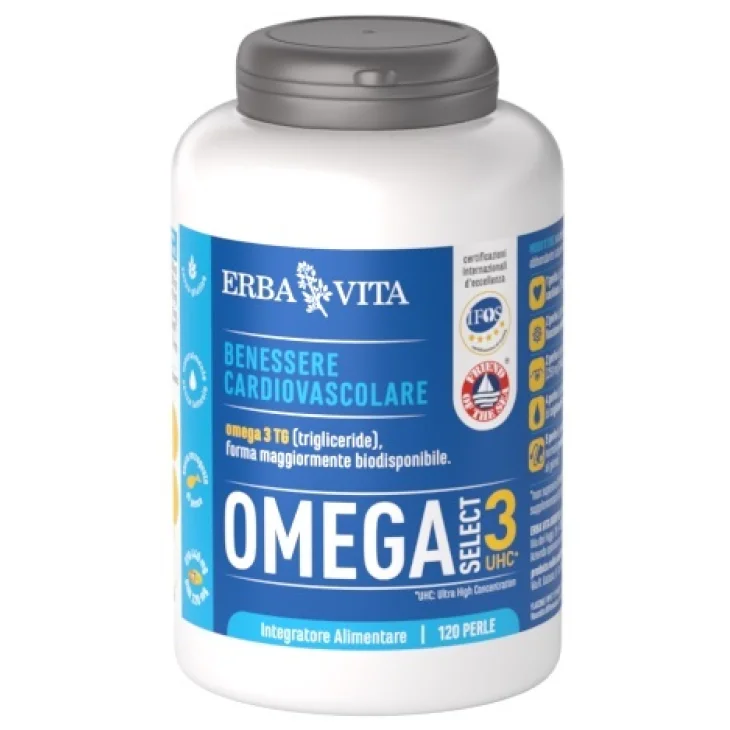 Erba Vita Omega Select 3 Uhc Integratore Alimentare A Base Di Omega 3 120 Perle