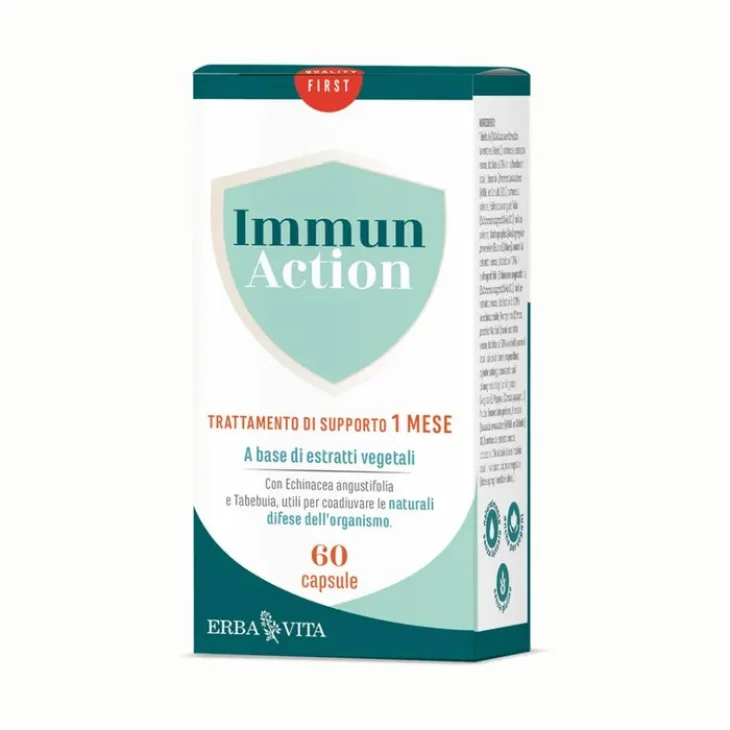 Erba Vita Immun Action Integratore Difese Immunitarie 60 Capsule Erba Vita Immun Action Integratore Difese Immunitarie 60 Capsule