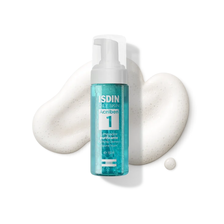 Isdin Acniben Teen Skin Purifying Cleanser Mousse Leggera Purificante Pelle Grassa e Acneica 150 ml