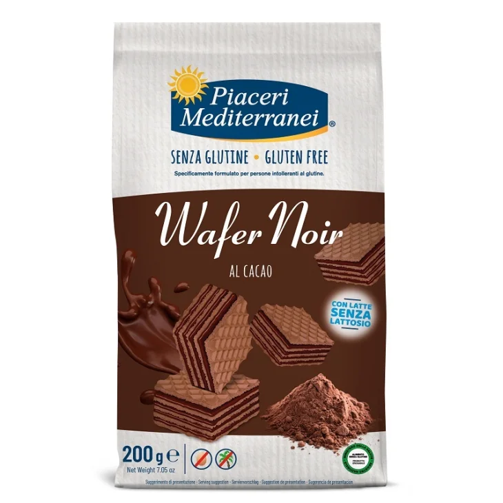 Piaceri Mediterranei Wafer Noir Cacao Senza Glutine 5 pezzi da 40 g