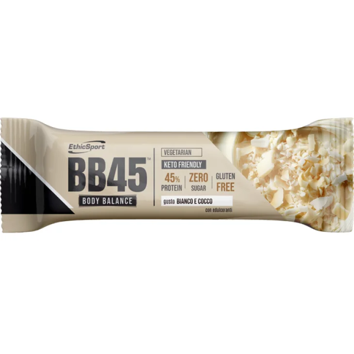 EthicSport BB45 Barretta Proteica Gusto Bianco e Cocco 35 g