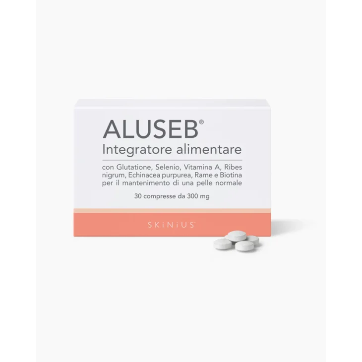 Skinius Aluseb Integratore per il mantenimento di una pelle normale 30 compresse Skinius Aluseb Integratore per il mantenimento di una pelle normale 30 compresse