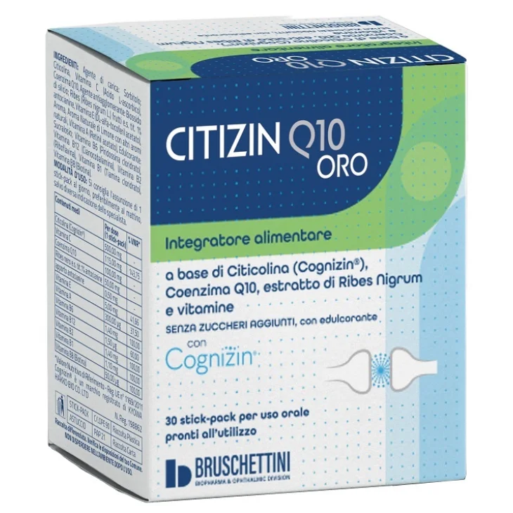 Citizin Q10 Oro Integratore per Sistema Nervoso e Protezione dallo Stress Ossidativo 30 Bustine Citizin Q10 Oro Integratore per Sistema Nervoso e Protezione dallo Stress Ossidativo 30 Bustine