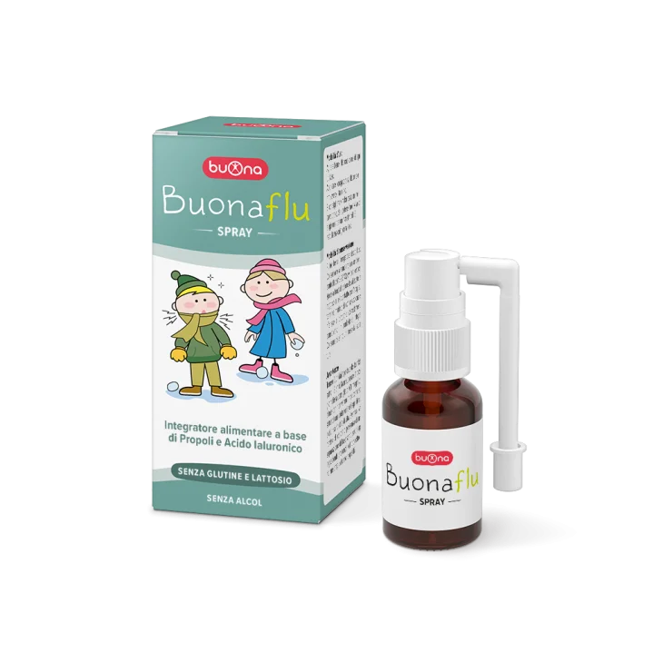 Buona Buonaflu Spray integratore per Gola con Propoli e Acido Ialuronico 20 ml