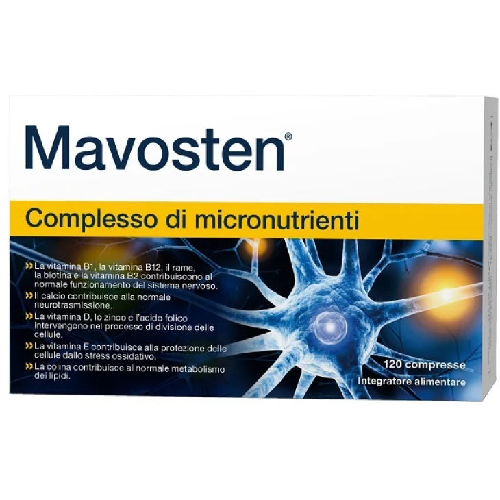 Mavosten Integratore Alimentare Micronutrienti per il Sistema Nervoso 120 Compresse Mavosten Integratore Alimentare Micronutrienti per il Sistema Nervoso 120 Compresse