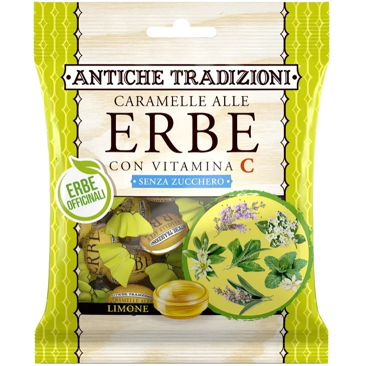 Antiche Tradizioni Caramelle alle  Erbe Limone e Vitamina C 60 g