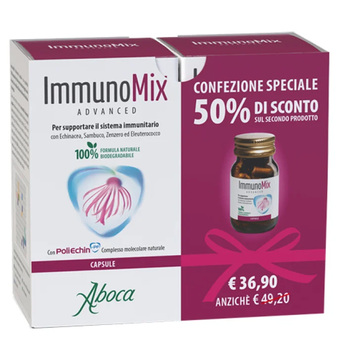 Aboca Immunomix Advanced Integratore Alimentare per il Sistema Immunitario 2 confezioni da 50 capsule