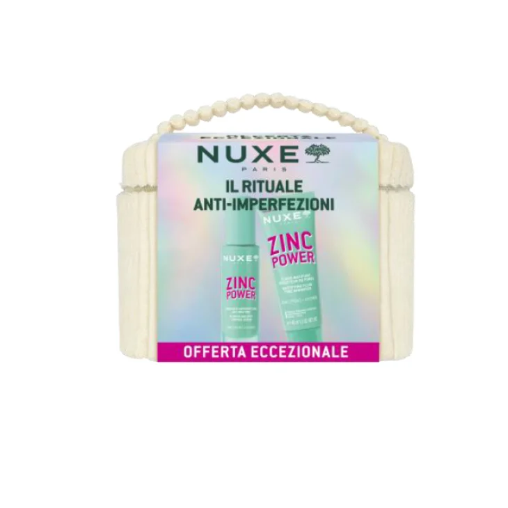 Nuxe Zinc Power Vanity Set Cofanetto Anti Imperfezioni Pelle Grassa Siero 30 Ml+ Fluido Opacizzante 40 Ml