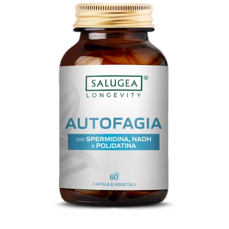 Salugea Longivity Autofagia Integratore Alimentare con Spermidina, NADH e Polidatina 60 Capsule Vegetali