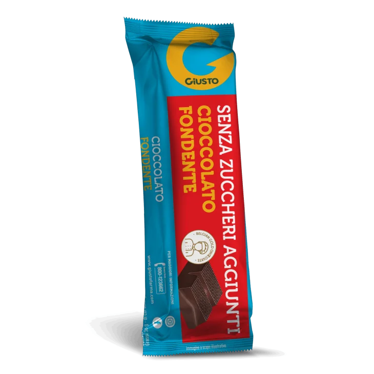 Giusto Senza Zuccheri Aggiunti Barretta di Cioccolato Fondente 42 g Giusto Senza Zuccheri Aggiunti Barretta di Cioccolato Fondente 42 g