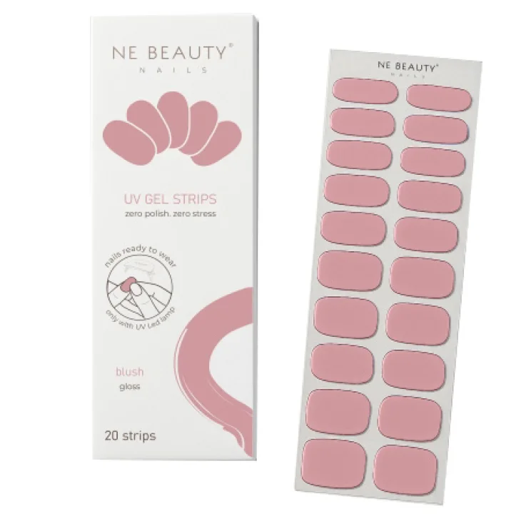 Ne Beauty Rosa Malva Blush UV per Manicure Professionale 20 Strisce in Gel