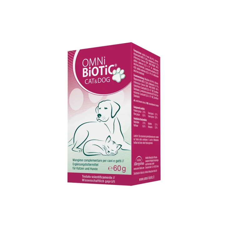 Omni-Biotic Cat & Dog Mangime Complementare Probiotico Cani Gatti 60g