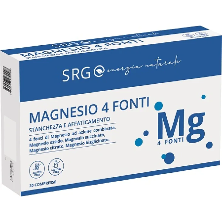 SRG Magnesio 4 Fonti Integratore di Magnesio 30 compresse SRG Magnesio 4 Fonti Integratore di Magnesio 30 compresse