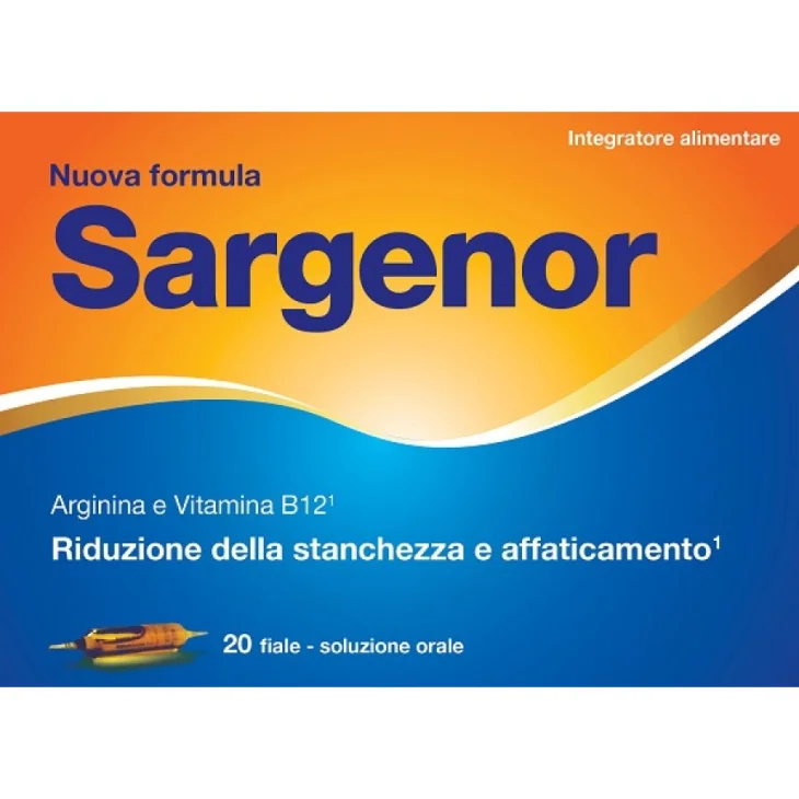 Sargenor Pocket Integratore Contro Stanchezza e Affaticamento 20 bustine monodose da 5ml Nuova Formulazione