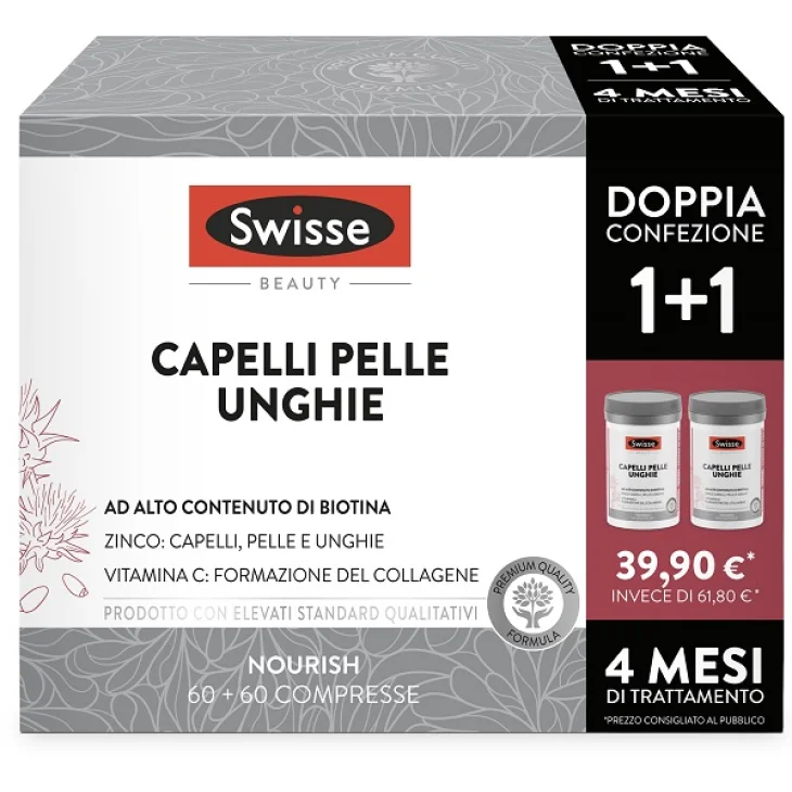 Swisse Capelli Pelle & Unghie con Biotina 60 compresse bipack