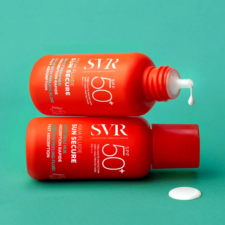 SVR Sun Secure Aqua Fluide SPF50+ Solare Viso Idratante e Antiossidante 50 ml