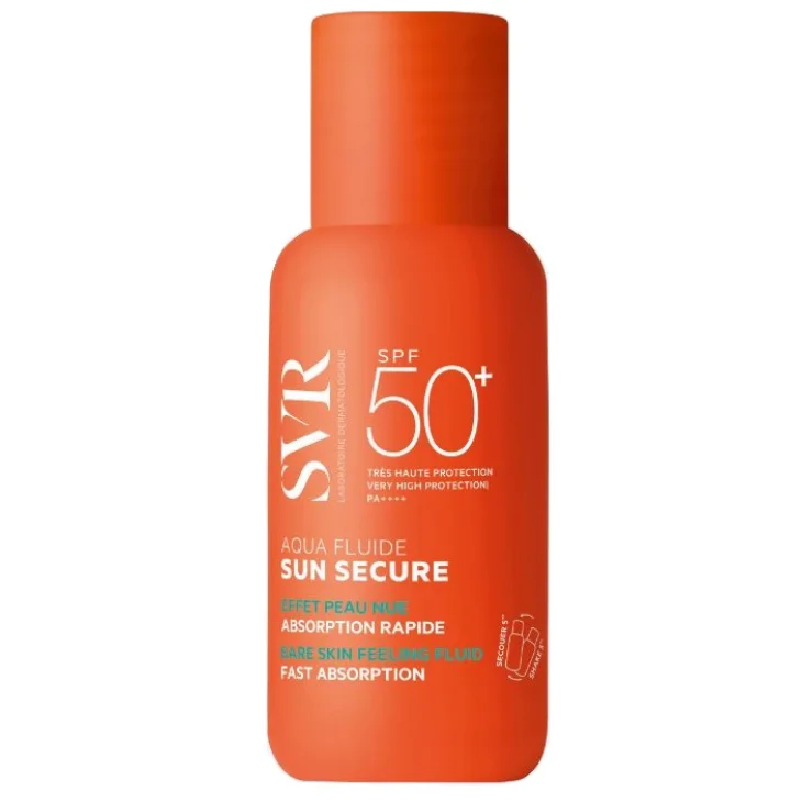 SVR Sun Secure Aqua Fluide SPF50+ Solare Viso Idratante e Antiossidante 50 ml