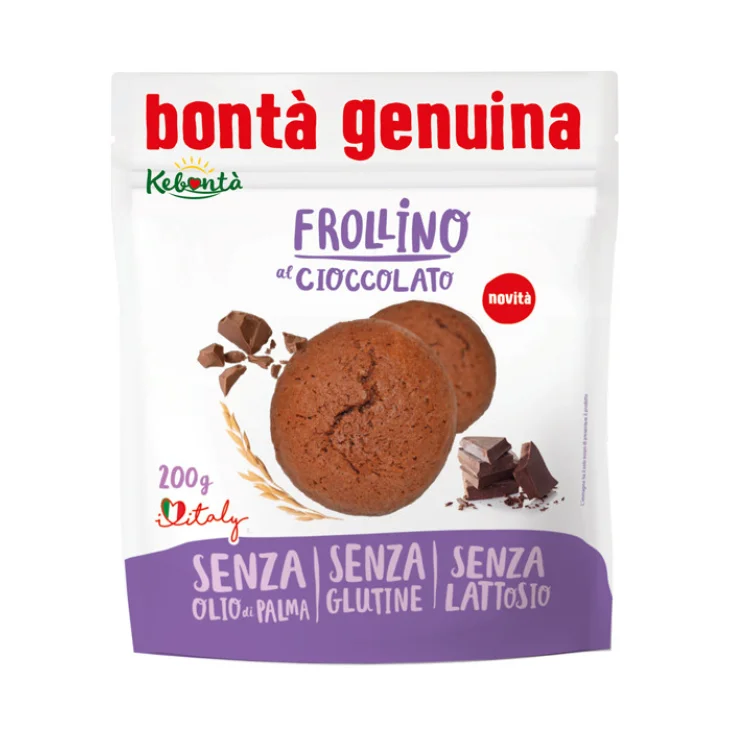 Ke Bont&agrave; Frollino Biscotti al Cioccolato Senza Glutine e Senza Lattosio 200g