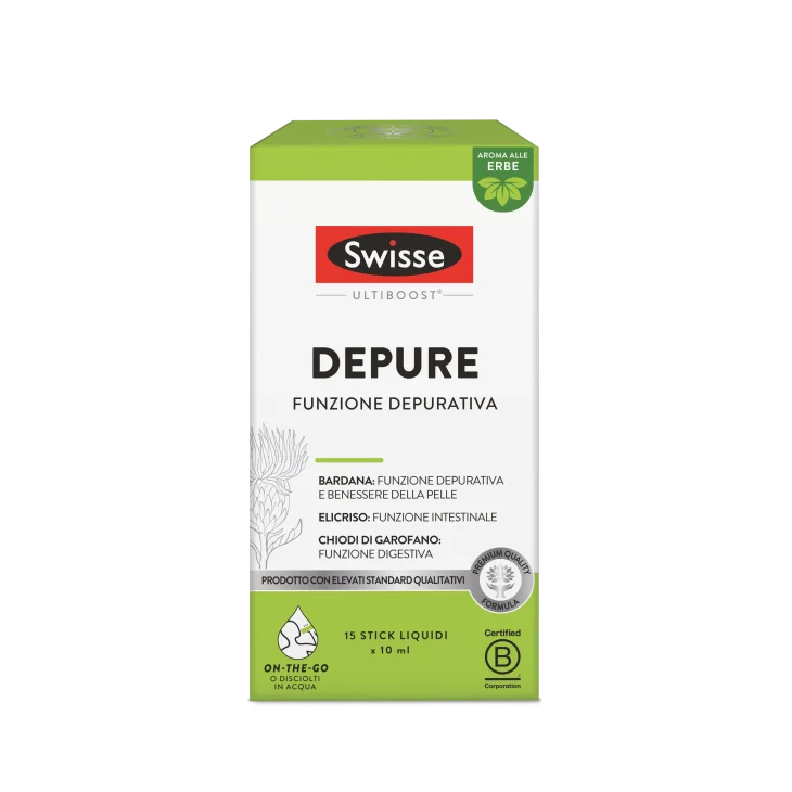 Swisse Depure Integratore Depurativo per la Digestione 15 stick da 10 ml