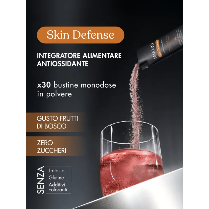 Miamo Skin Defense Integratore Fotoprotettivo per la Pelle Gusto Frutti di Bosco 30 stick