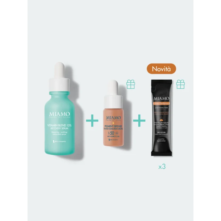 Miamo Protocollo AOX Repair&Protect Cofanetto Per Trattare Macchie e Rossori del Viso