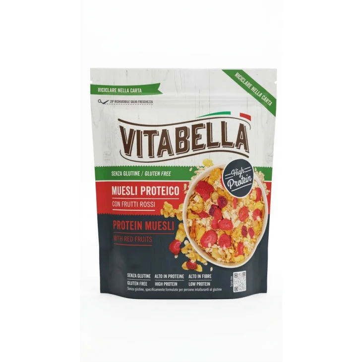 Vitabella Muesli Proteico Con Frutti Rossi Senza Glutine 240 g