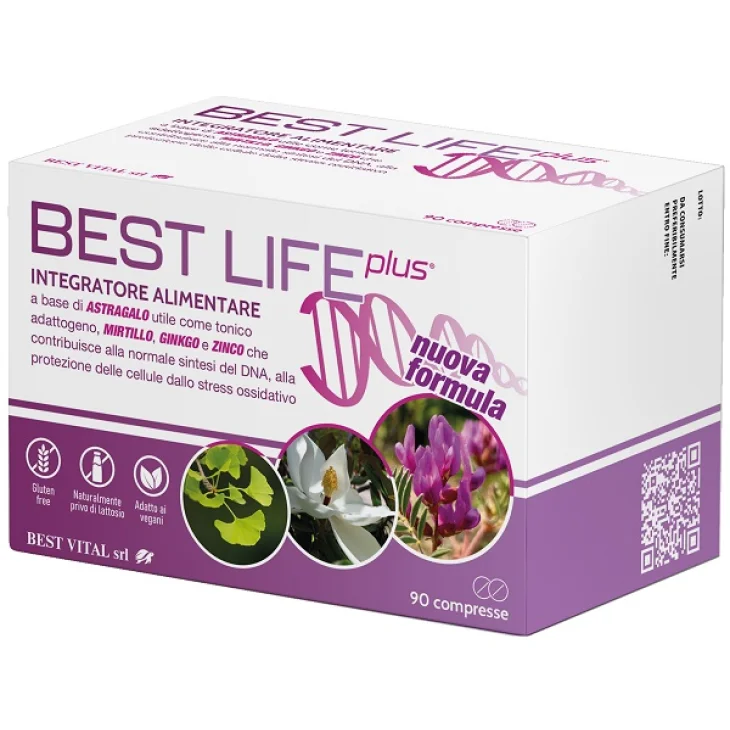 Best Life Plus Integratore Antiossidante con Mirtillo e Ginkgo per Metabolismo e Controllo Glucosio 90 Compresse da 1,3 g