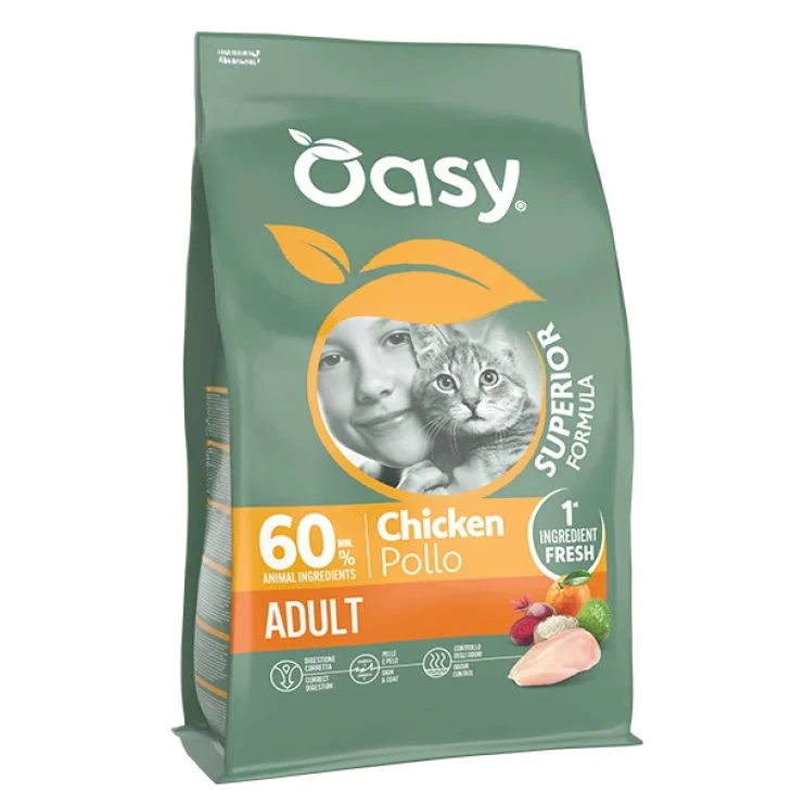 Oasy Superior Formula Cibo Secco Gatto Adult Pollo 300 g