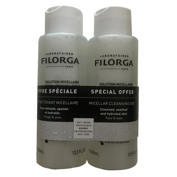 Filorga Duo Micellar Solution detergente viso delicato per tutti i tipi di pelle 2 x 400 ml
