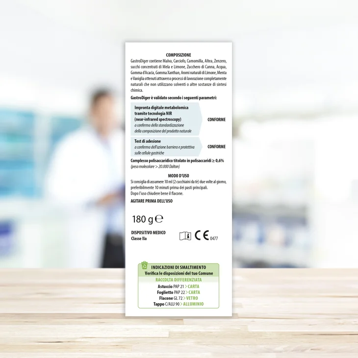 Aboca Gastro Diger Sciroppo per Digestione e Nausea 180 g