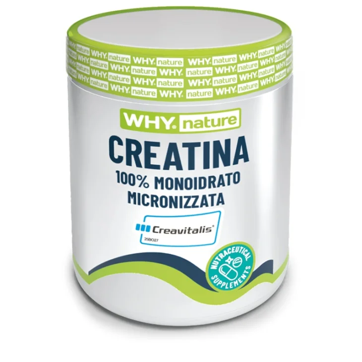 Why Sport Creatina 100% Monoidrato Micronizzata per Prestazioni Sportive Barattolo da 200 g