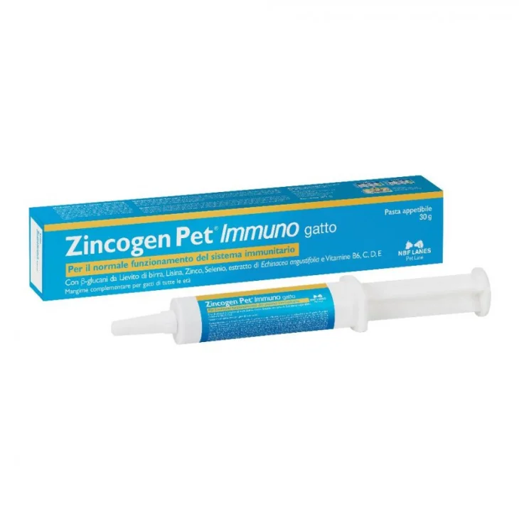 N.B.F Lanes Zincogen Pet Immuno Pasta Mangime Complementare Supporto Immunitario Gatti 30 grammi