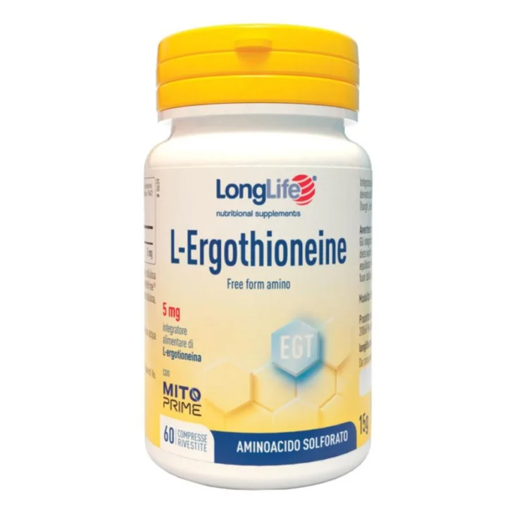 Longlife L-ergothioneine Integratore Antiossidante 60 Compresse