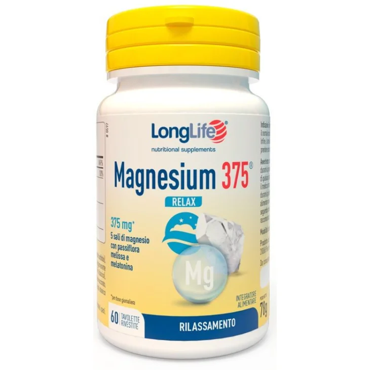 Longlife Magnesium 375 Relax Integratore Sonno E Rilassamento 60 Tavolette