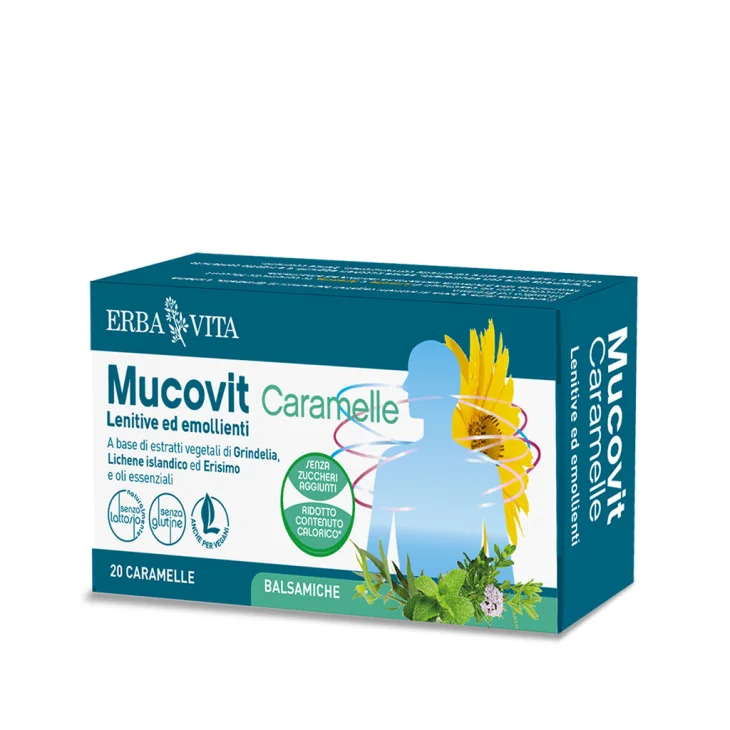 Erba Vita Mucovit Caramelle Balsamiche per il Benessere delle Vie Respiratorie 90 g Erba Vita Mucovit Caramelle Balsamiche per il Benessere delle Vie Respiratorie 90 g