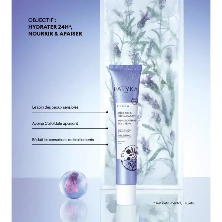 Patyka Hydra Crema Ricca Viso Lenitiva per pelli sensibili e disidratate 40 ml