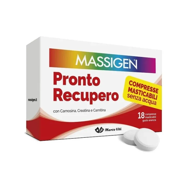 Massigen Pronto Recupero Integratore per Energia e Recupero 18 Compresse Masticabili Massigen Pronto Recupero Integratore per Energia e Recupero 18 Compresse Masticabili