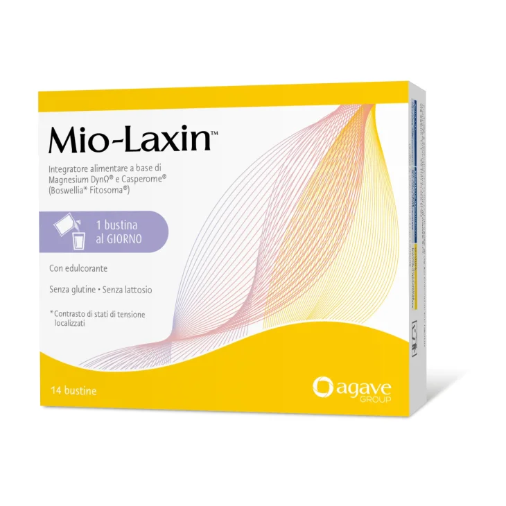Agave Mio-Laxin Integratore Magnesio E Boswellia Per Funzione Muscolare E Stanchezza 14 Bustine 4,5 G