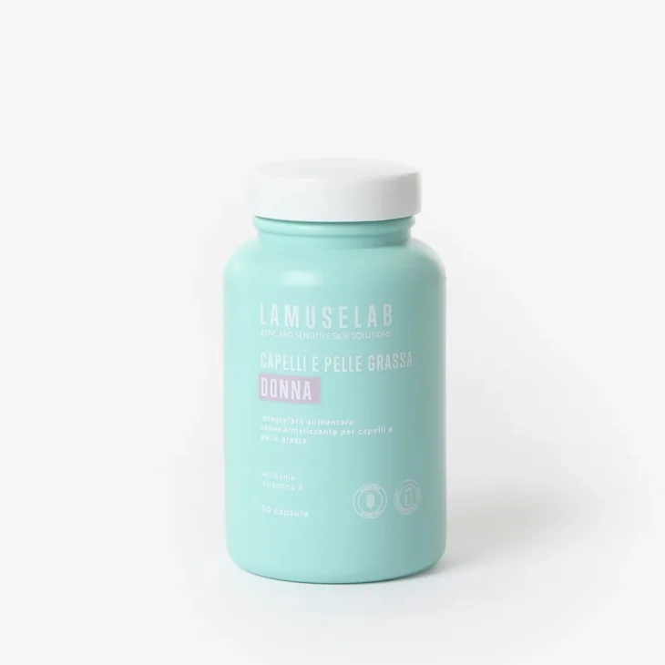 Lamuselab Capelli e Pelle Grassa Donna Integratore per il Benessere di Pelle e Capelli 90 capsule Lamuselab Capelli e Pelle Grassa Donna Integratore per il Benessere di Pelle e Capelli 90 capsule