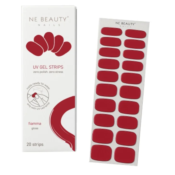 Ne Beauty Fiamma UV Gel Strips per Manicure Professionale 20 Strisce in Gel
