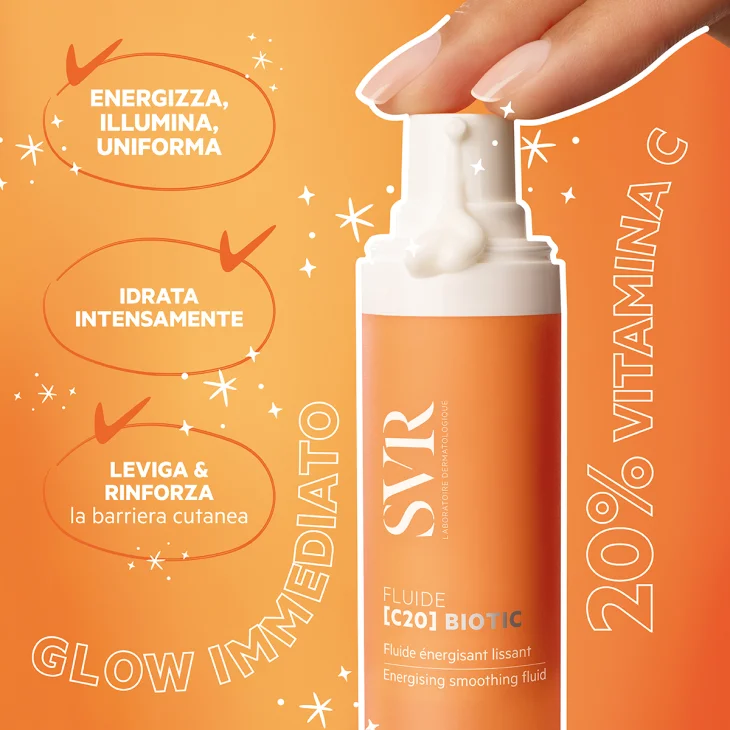 SVR Fluide [C20] Biotic Fluido Viso Illuminante Leggero con Vitamina C 30 ml
