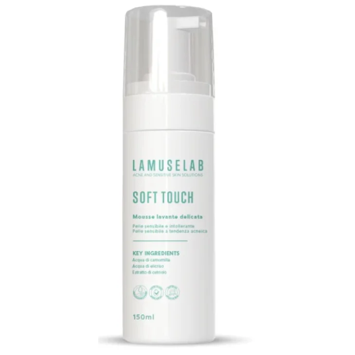 Lamuselab Mousse Soft Touch Detergente Viso Delicato per Pelli Sensibili 150 ml