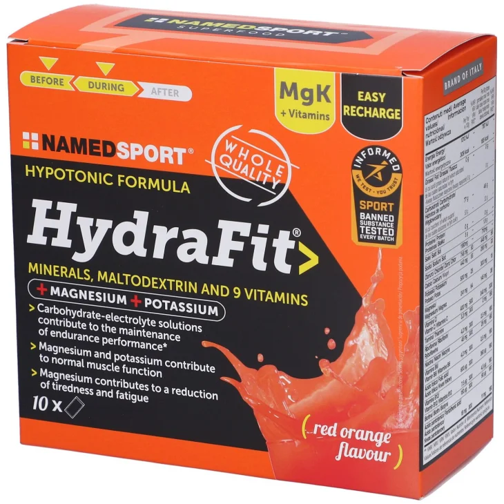 Named Sport Hydrafit Integratore Elettrolitico Ipotonico 10 Bustine Da 20 G Named Sport Hydrafit Integratore Elettrolitico Ipotonico 10 Bustine Da 20 G