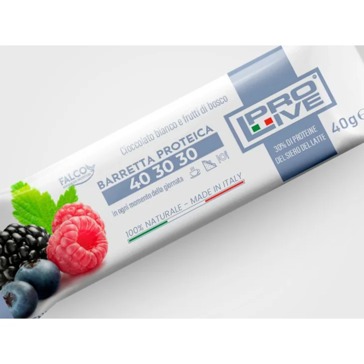Prolive Prebiotici Barretta Cioccolato Bianco E Mirtillo Alto Contenuto Di Fibre 30 G