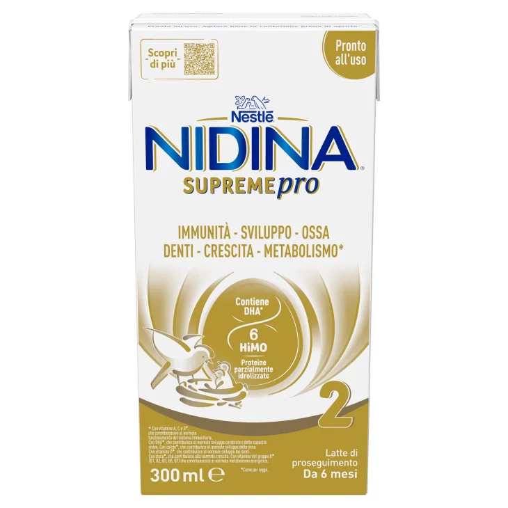 Nidina Supreme Pro 2 Latte Liquido per Bambini dai 6 mesi di Vita 300 ml